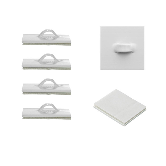 Kleefknop vierkant wit